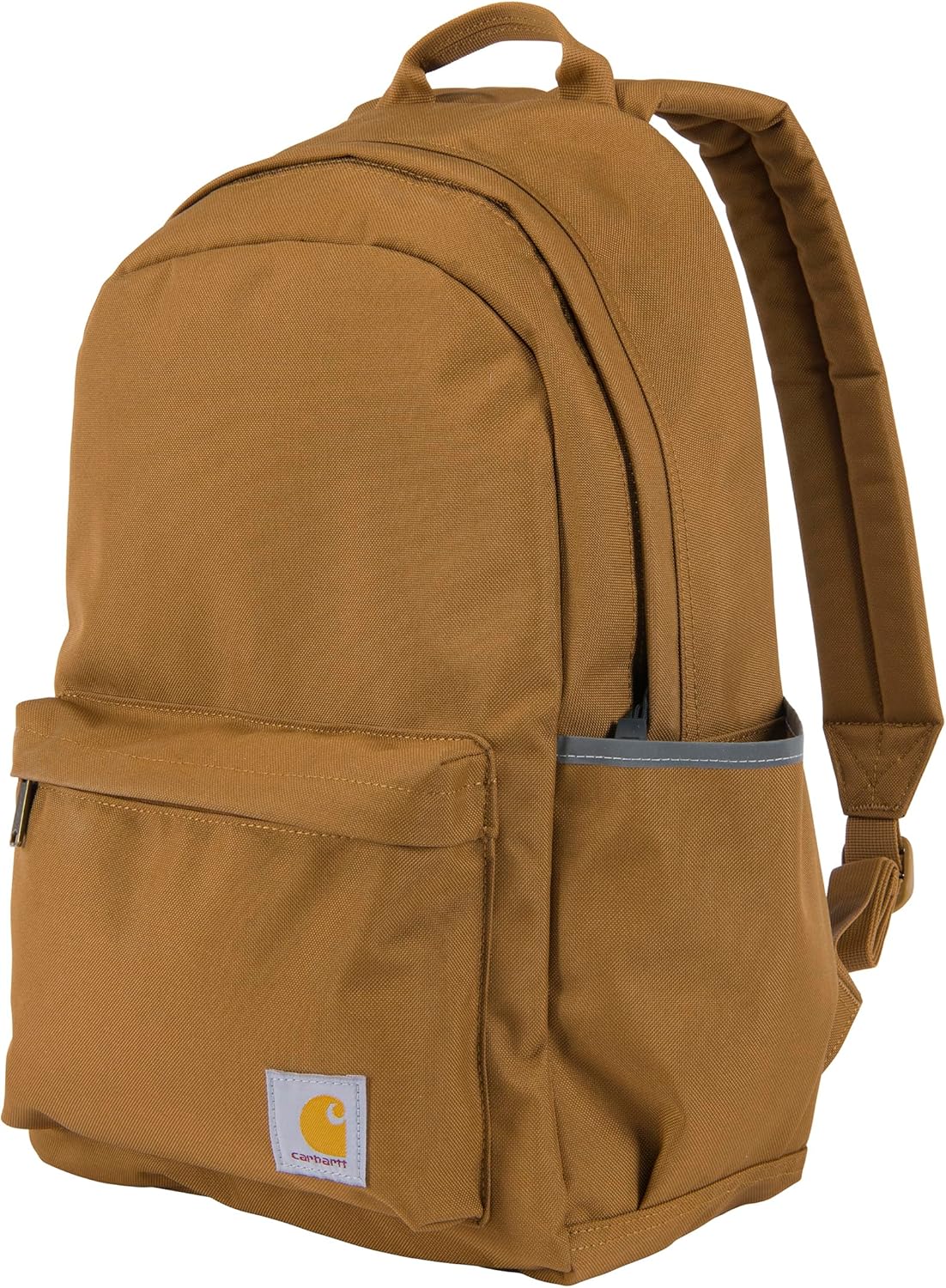 Carhartt 21L Classic Backpack, Water-Resistant Pack W/ 15″ Laptop Sleeve and Organizational Compartments, Brown, PFAS Free